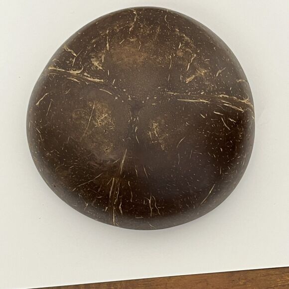 Coconut Shell Bowl Dolphin Purple‎ Hearts Mother of Pearl Handcraft Trinket Dish - Picture 5 of 6